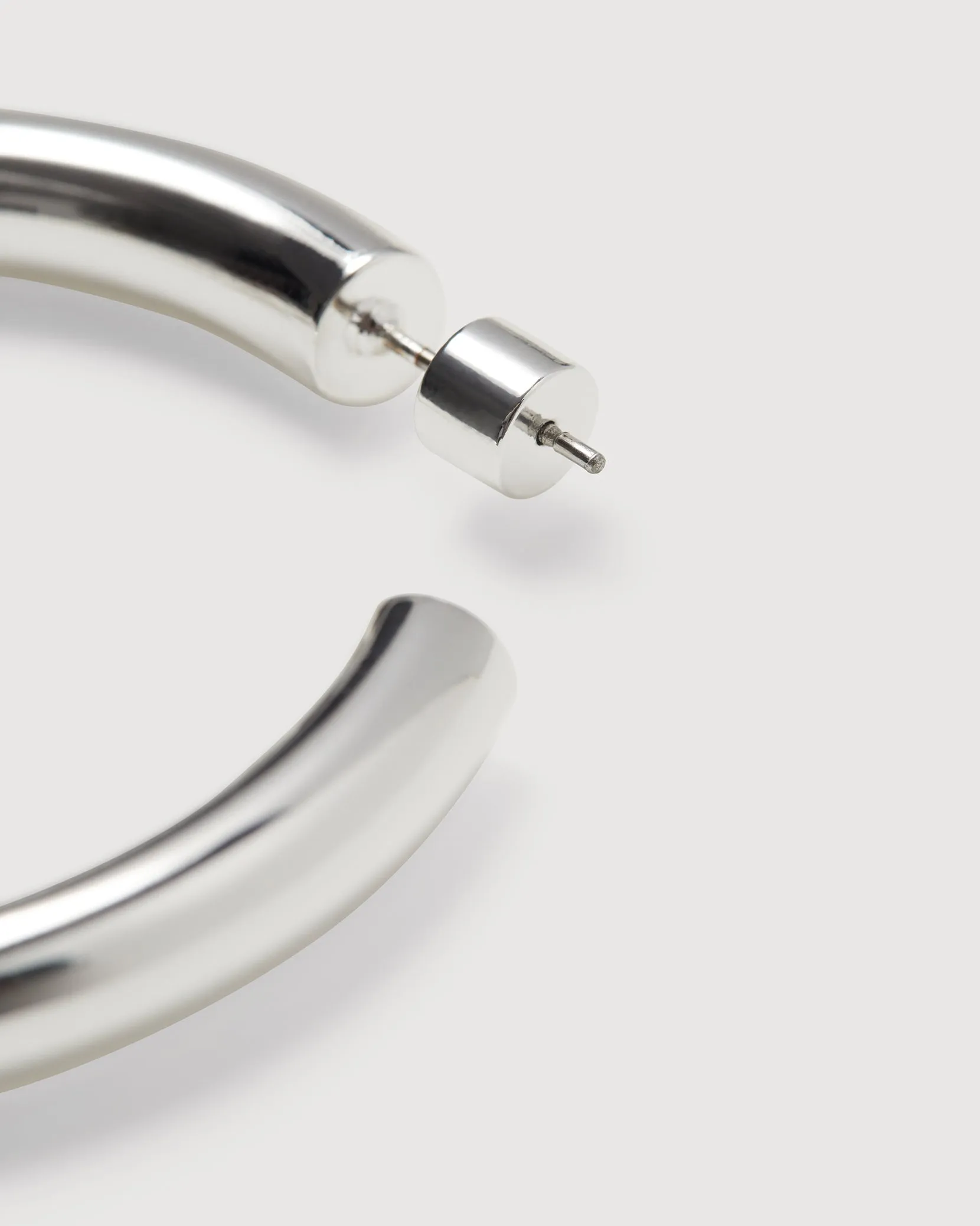 White Gold Dipped Hoop Earring